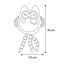 Flamingo Grali Owl Cat Toy Green Plush Catnip
