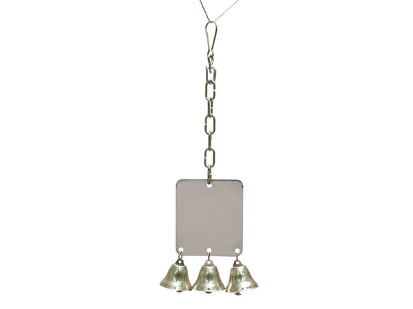 Medium Mirror With Bells For Parrots And Parakeets