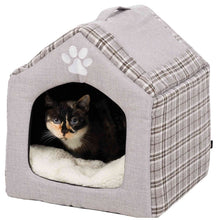 Silas Cuddly Cave Cat Hooded Bed Plush Cushion